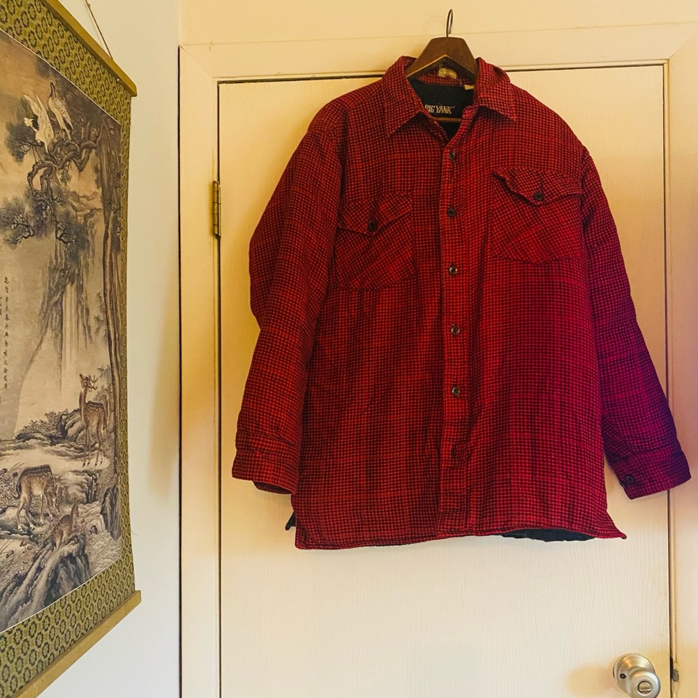 Vintage men’s Buffalo plaid checkered lumberjack flannel fully lined shacket M
